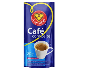 Café com Leite 3 Corações Sachet 20g